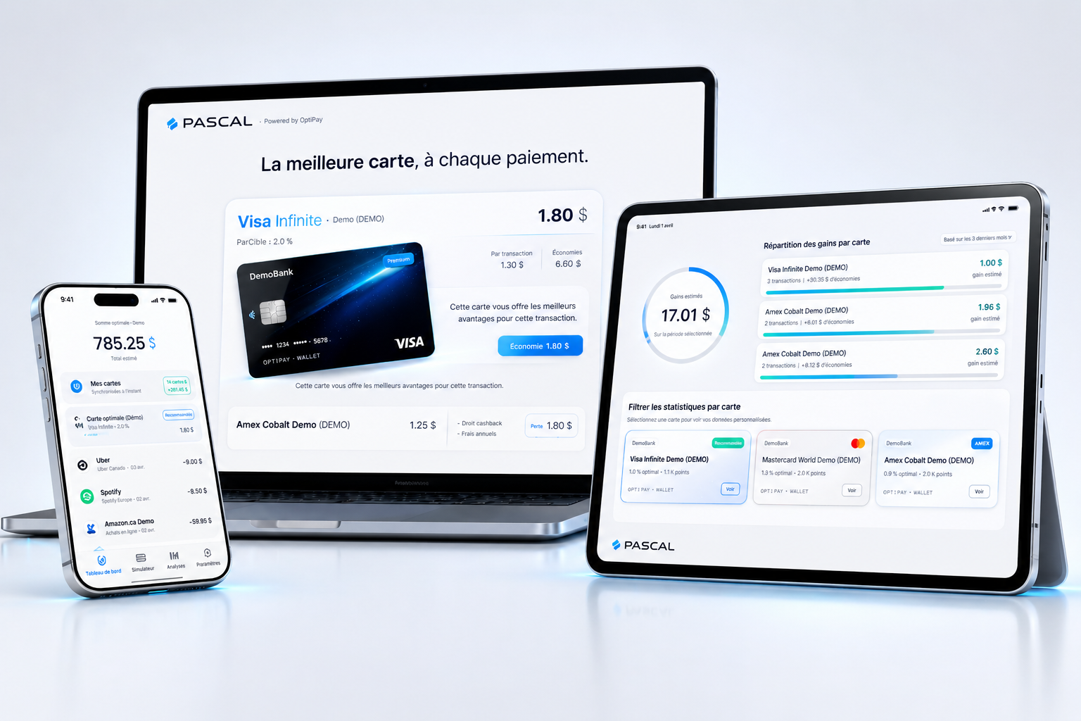 OptiPay sur mobile, tablette et ordinateur